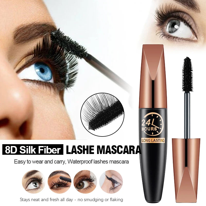 4D Waterproof Silk Fibre Thick Lengthening Mascara ( Pack of 2 )