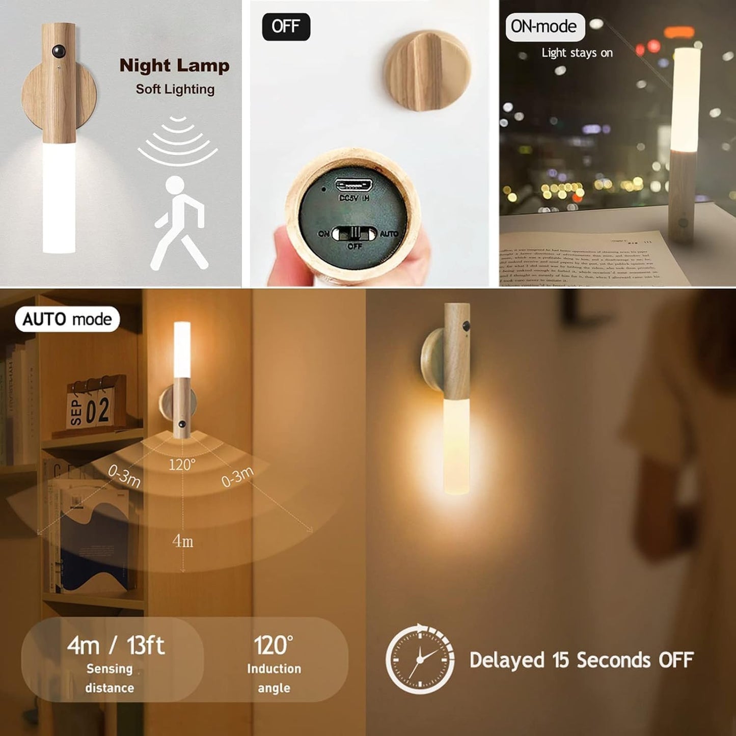 Night Stick Light Led Magnetic Auto Motion Sensor